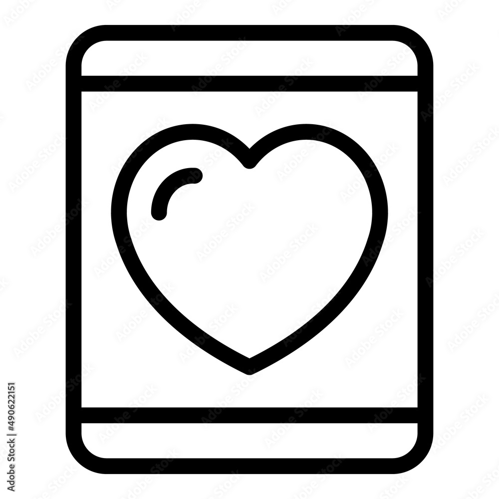 Online digital pass icon outline vector. Covid travel. Health passport