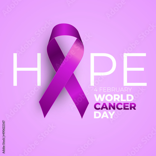 4 February World Cancer Day Medical Background Illustration