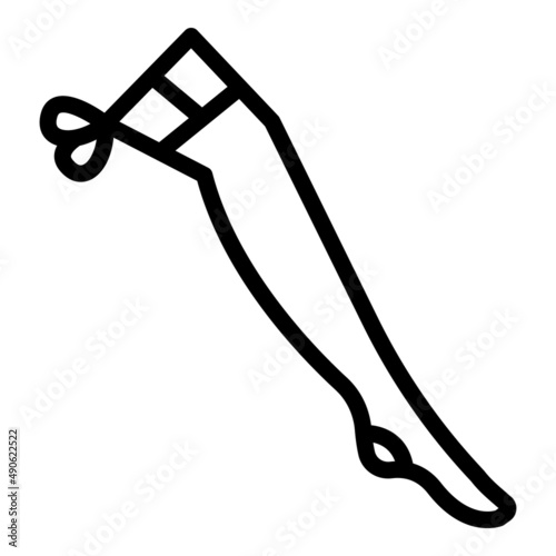 Arrow stockings icon outline vector. Stocking leg. Woman compression