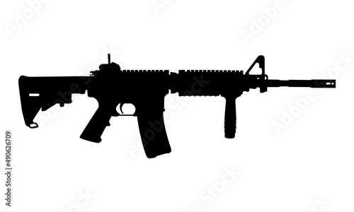 Colt M4 Carbine AR 15 Assault Rifle Silhouette photo