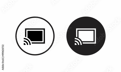 Cast Icon Vector. Screencast Symbol Design