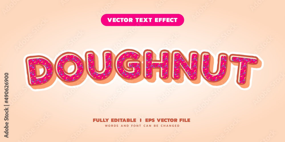 doughnut editable text effect