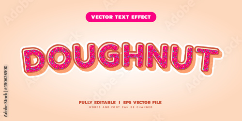 doughnut editable text effect