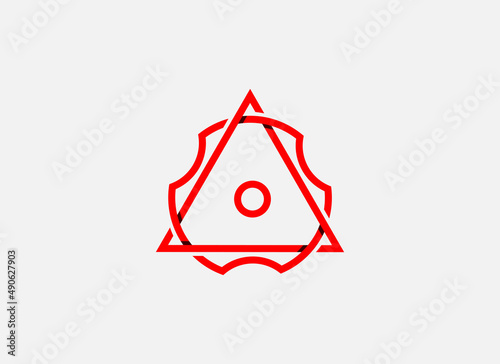 Simple triangle logo vector design