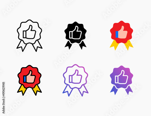 best seller recomended icon set. Style line, outline, flat, glyph, color, gradient. Editable stroke and pixel perfect. Can be used for digital product, presentation, print design and more.