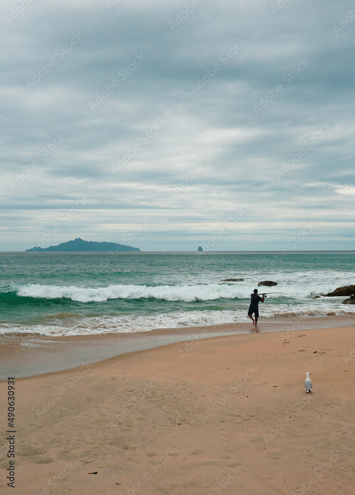 The View Around Langs beach in Northland, New Zealand.