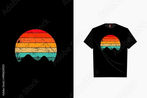 retro t shirt design vector