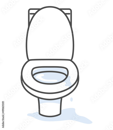 simple illustration of toilet seat
