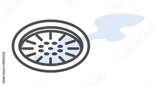simple illustration of water drain