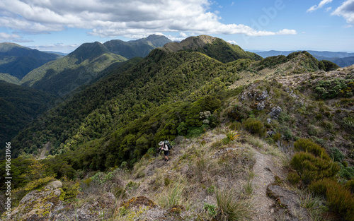 Hiking in New Zealand on the Tararua Range