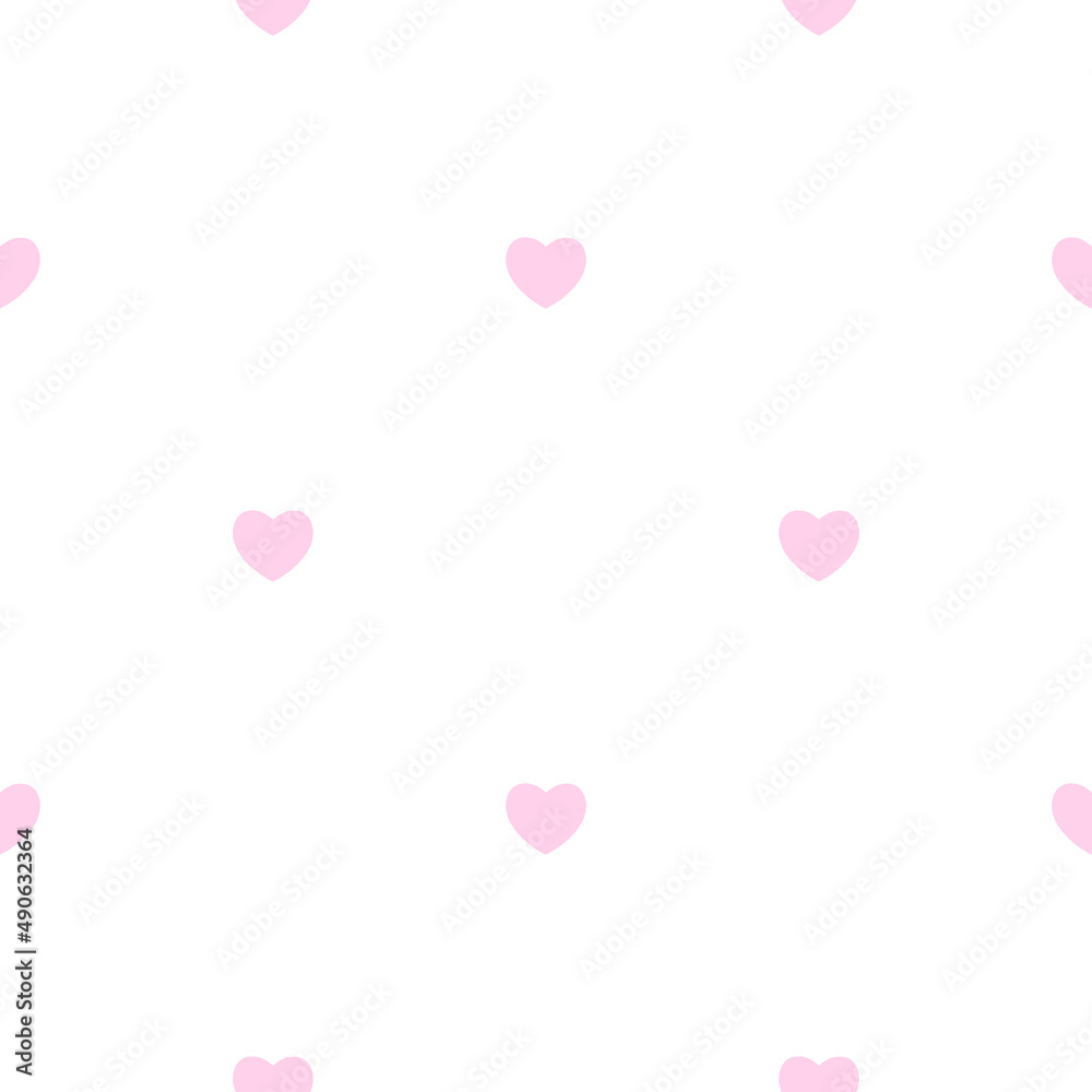 Abstract Simple Seamless pattern with hearts. Illustration