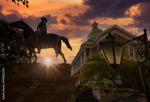 USA, Massachusetts State House in Boston. photo