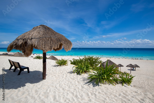 Mexico, Playa Delfines, Dolphin Beach n Riviera Maya in Cancun. photo