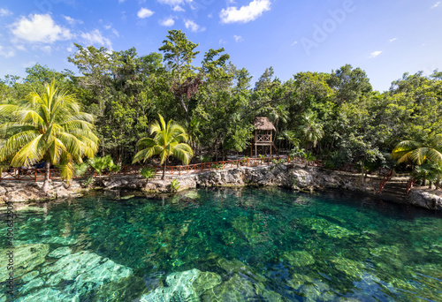 Photo Mexico tourism destination, Cenote Casa Tortuga near Tulum and Playa Del Carmen