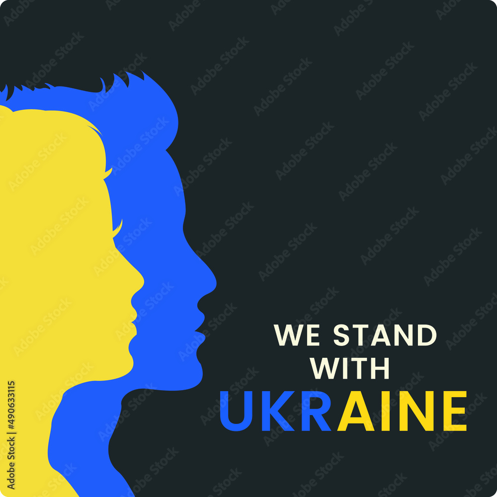 T-shirt poster vector design. Stop The War. Save Ukraine. I Stand With Ukraine. Solidarity with Ukraine.