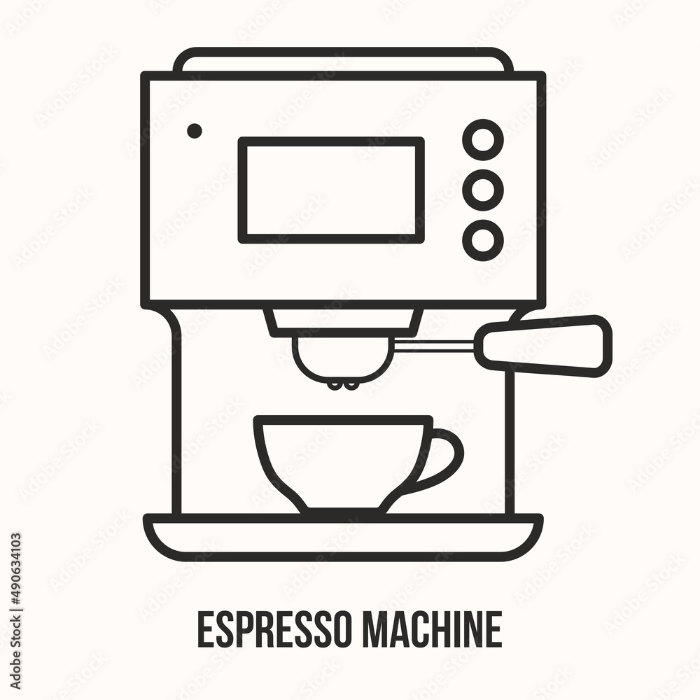 Coffee machine. Coffee Production. Minimal Infographic icon. Espresso Machine, Premium Quality Design Element. Coffee machine. Coffee Production. Minimal Infographic icon. Espresso Machine, Premium Quality Design Element.