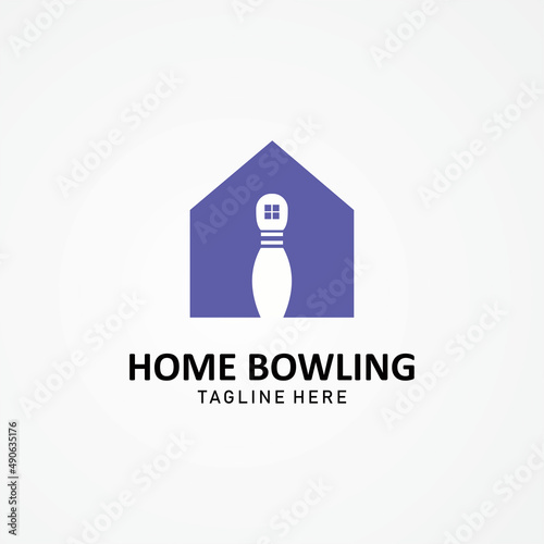 VECTOR GRAPHIC HOME AND BOWLING LOGO DESIGN, PERFECT FOR POPERTY BUSINESS