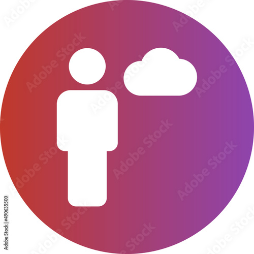cloud data gradient icon