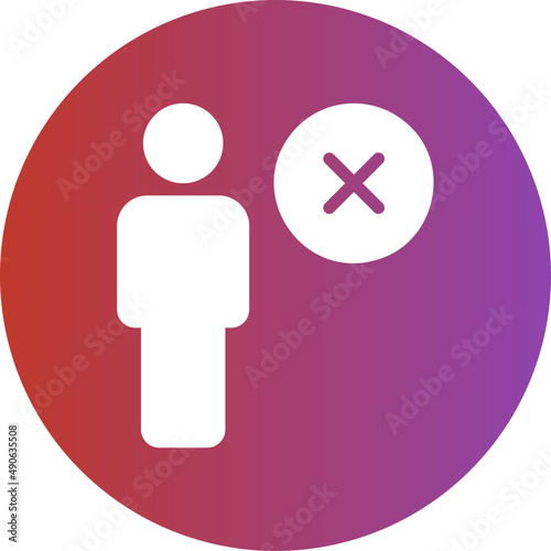 crossed gradient icon