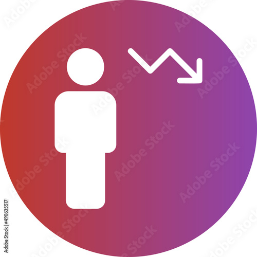 downtrend gradient icon