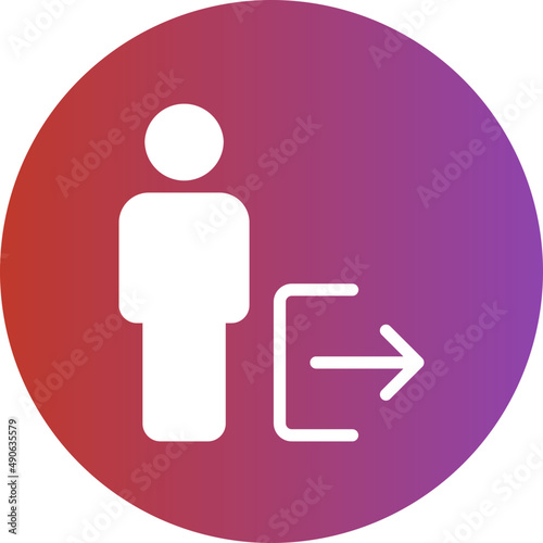 logout gradient icon