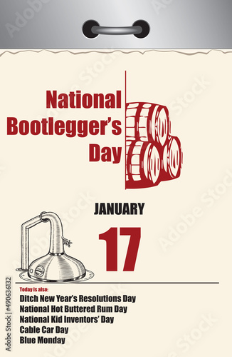 фотографія Old style calendar Bootleggers Day