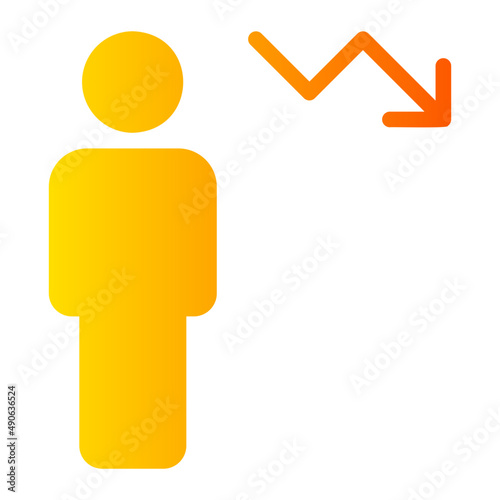 downtrend gradient icon
