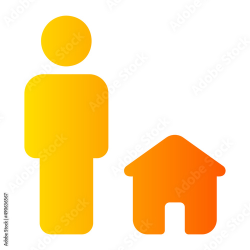 house gradient icon