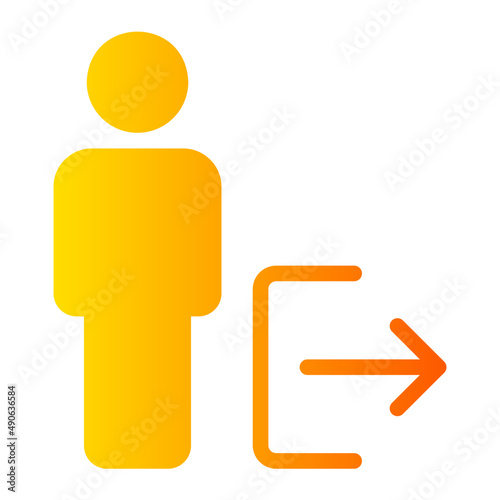 logout gradient icon