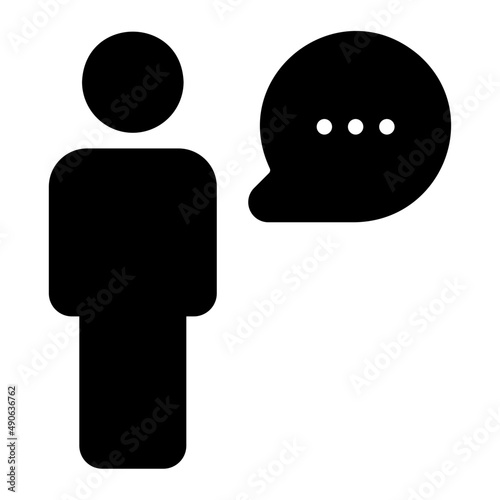 chatting glyph icon
