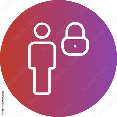 locked gradient icon