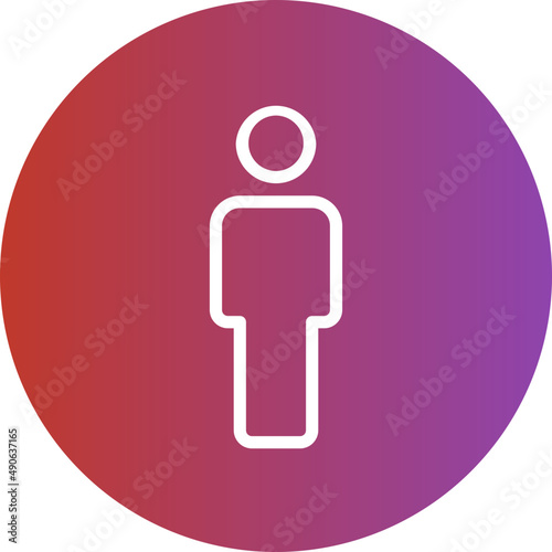 stickman gradient icon