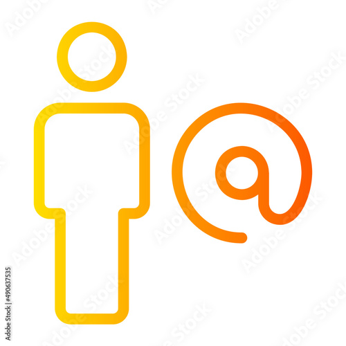at sign gradient icon