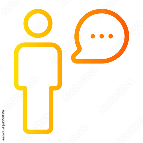 chatting gradient icon