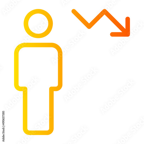 downtrend gradient icon
