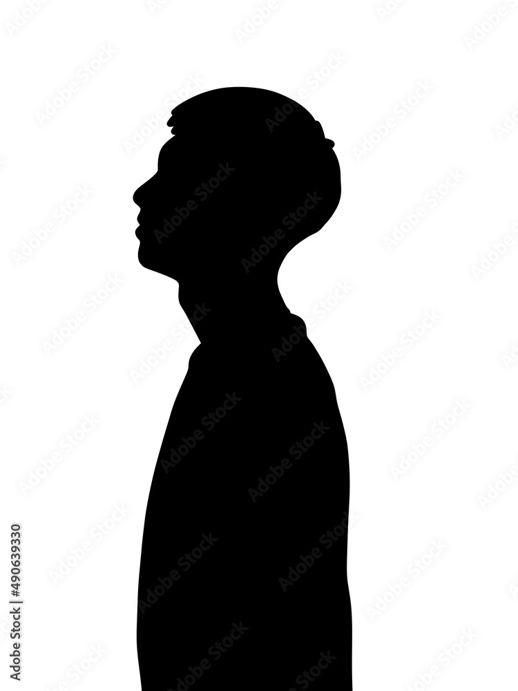 black and white of man shape background