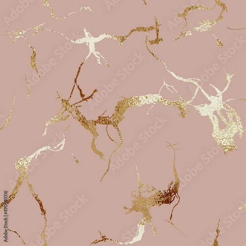 Rose gold. Marble. Abstract pattern with rose gold texture.