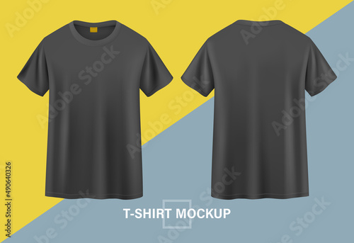 T-shirt mockup front and back illustrations