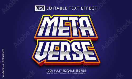 Metaverse editable text effect