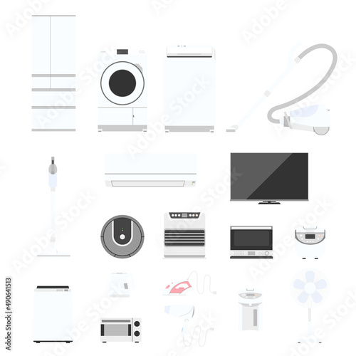 生活家電のベクターイラストセット