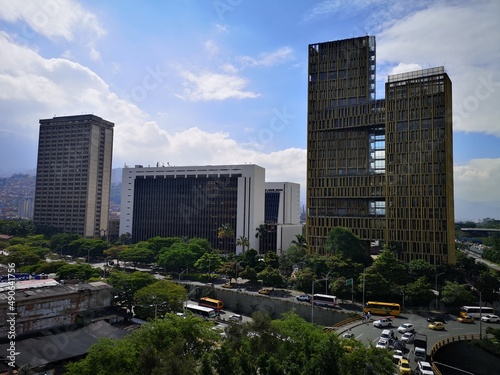 General view of the city of Medell  n Colombia. 