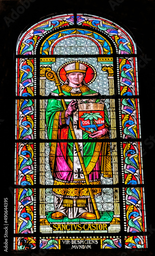 Saint Castor of Apt Stained Glass Nimes Cathedral Gard France