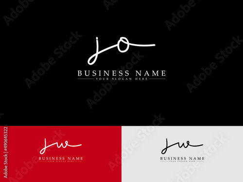 Signature JO Logo, Drawing Jo oj Letter Logo Icon Design for sketch drawing company