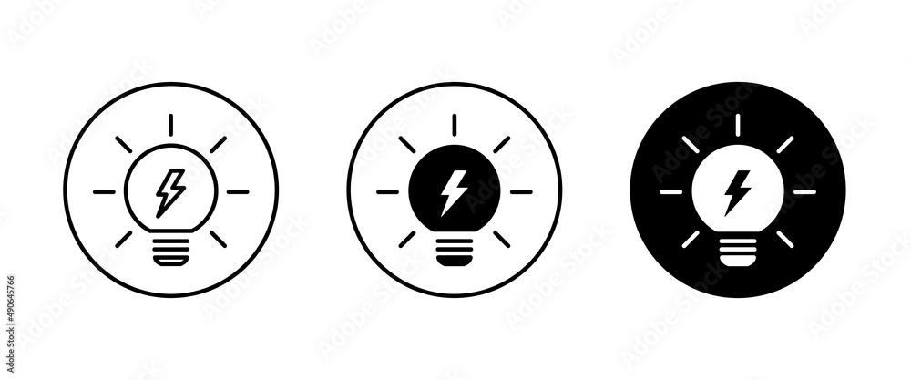 Light Bulb icon vector set, isolated on white background. Idea sign, solution, thinking concept. Lighting Electric lamp. Electricity, shine. editable stroke and Flat graphic design, Web site Light Bulb icon vector set, isolated on white background. Idea sign, solution, thinking concept. Lighting Electric lamp. Electricity, shine. editable stroke and Flat graphic design, Web site