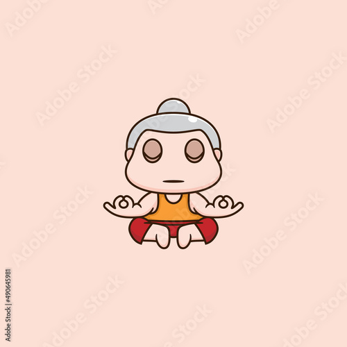 Guru Meditation Mascot Logo Design
