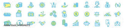 line icon of Vector business and finance