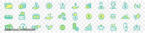 line icon of Vector business and finance