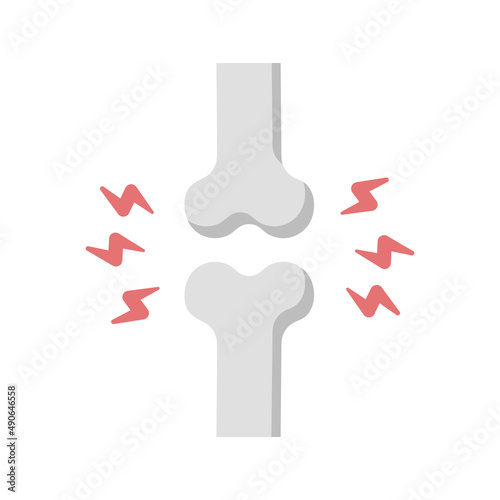 bone pain flat icon, medical icon.