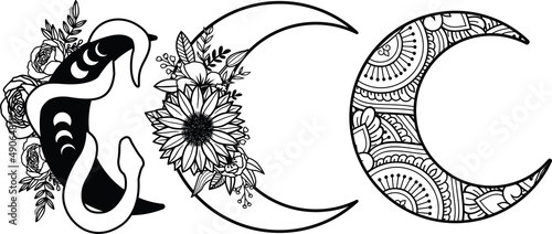 moon wall decor  laser cut file set 