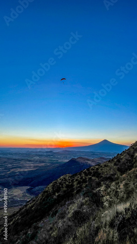 Sonnenuntergang Paragliding Vulkan 